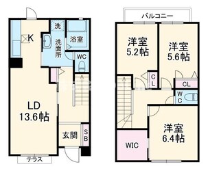 布施駅 徒歩7分 1-2階の物件間取画像